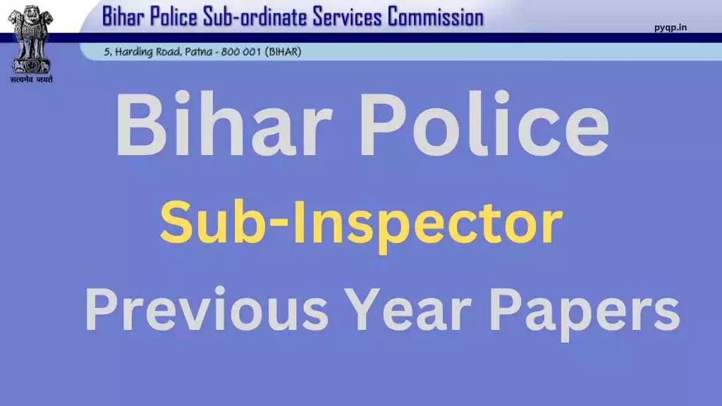 bihar police si previous year papers