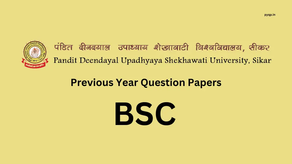 pdusu previous year question paper