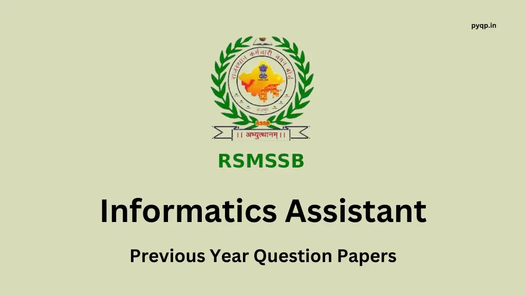 Rajasthan Informatics Assistant Previous Year Paper