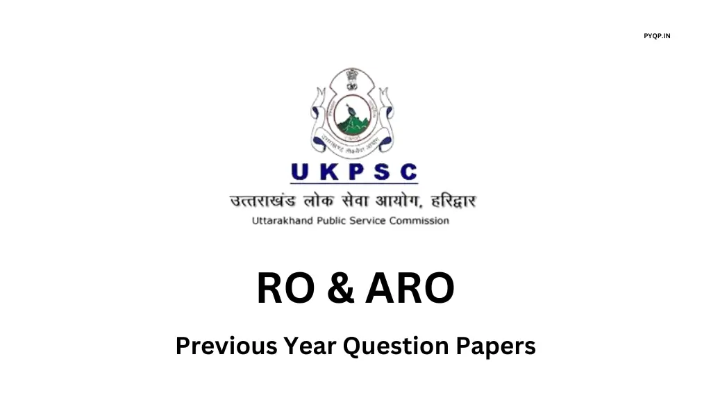 ukpsc ro aro previous year paper