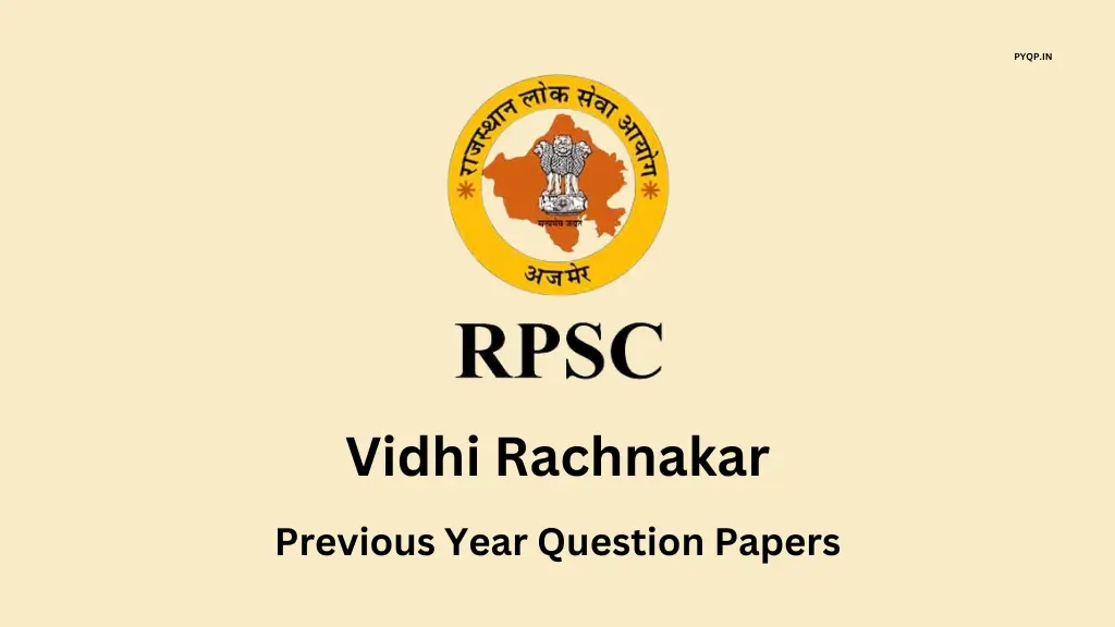 Rajasthan Vidhi Rachnakar Previous Year Papers