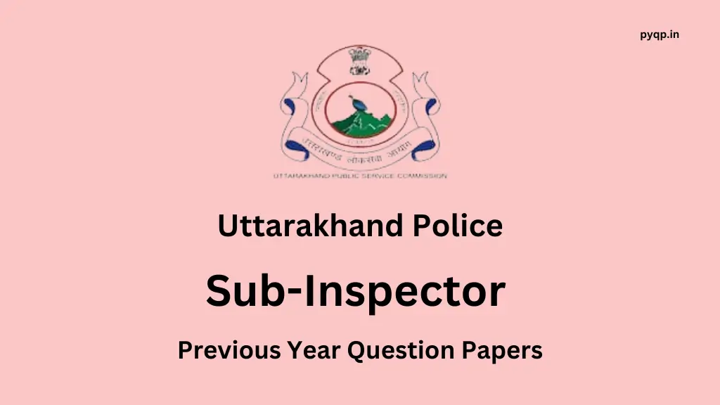 Uttarakhand Police SI Question Papers