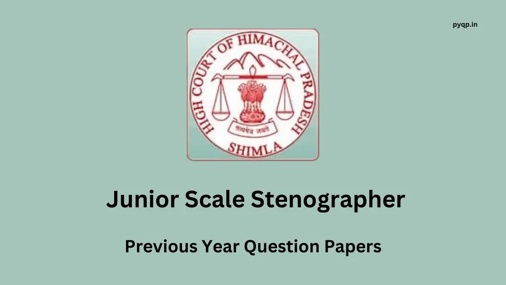 HP High Court Junior Scale Stenographer Previous Papers