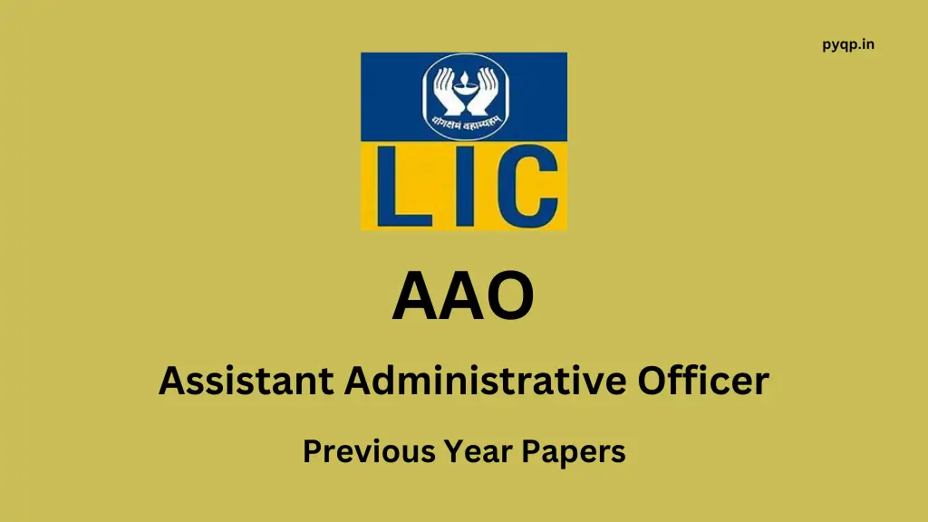 LIC AAO Previous Year Question Papers