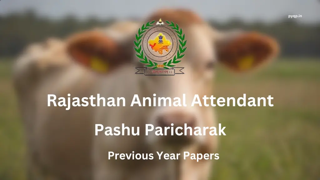 Rajasthan Animal Attendant Previous Papers