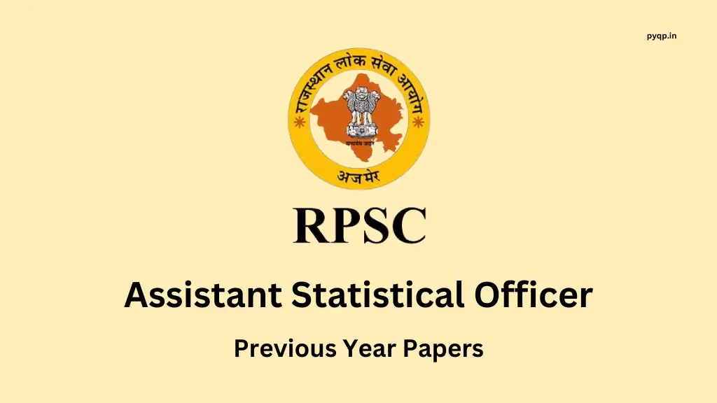 RPSC Assistant Statistical Officer Previous Question Papers