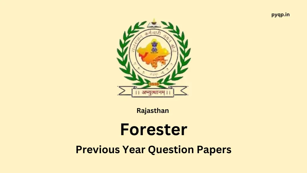 Rajasthan Forester Previous Year Question Papers