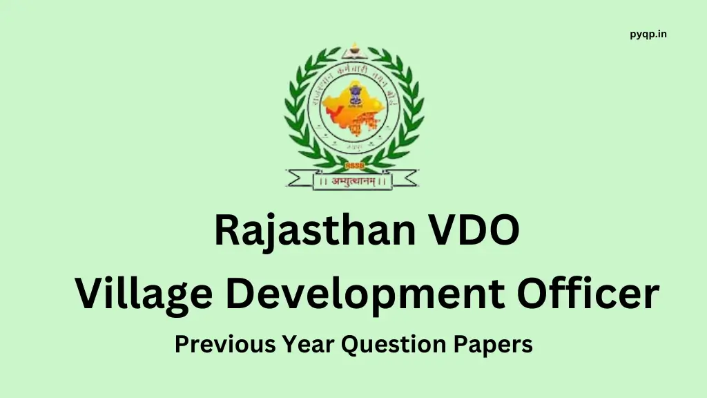 Rajasthan VDO Previous Year Paper
