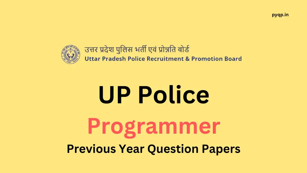 UP Police Programmer Previous Year Papers