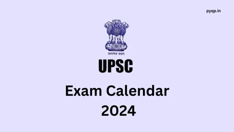 UPSC 2024 Calendar