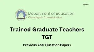 Chandigarh TGT Previous Year Question Papers