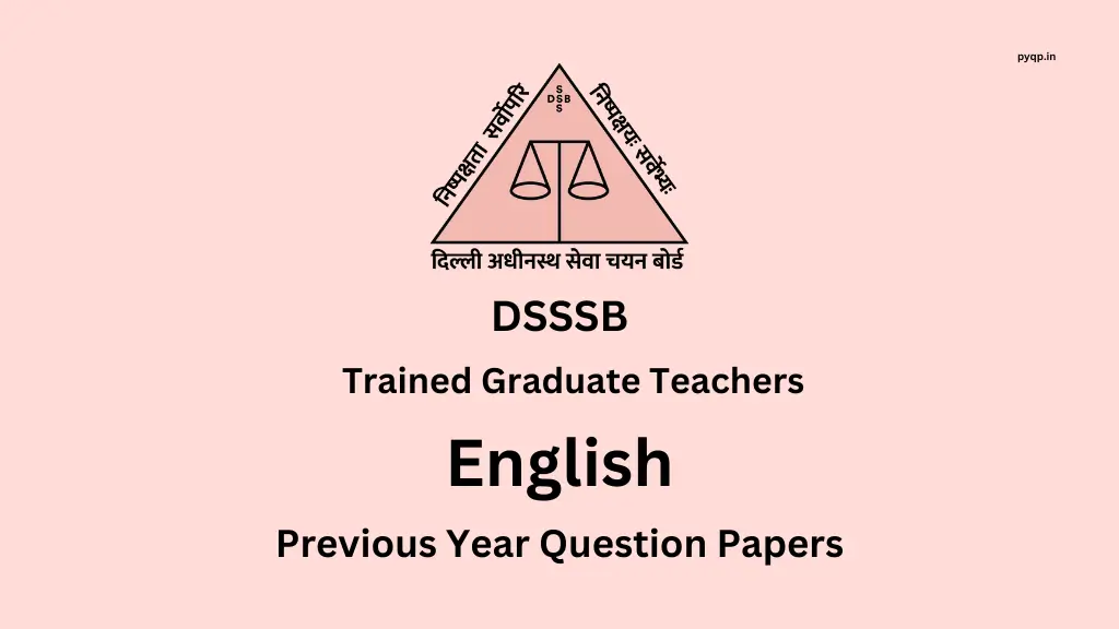 DSSSB TGT English Previous Year Papers