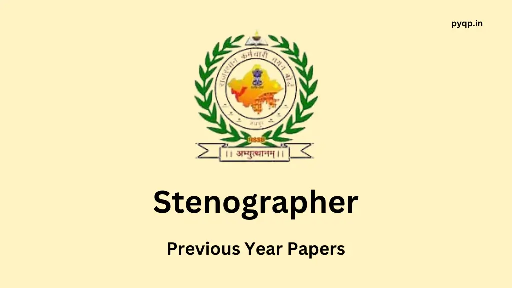Rajasthan Stenographer Previous Year Papers