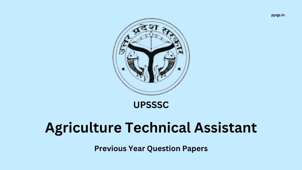 UPSSSC Agriculture Technical Assistant Previous Year Paper