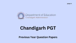 Chandigarh PGT Previous Year Papers