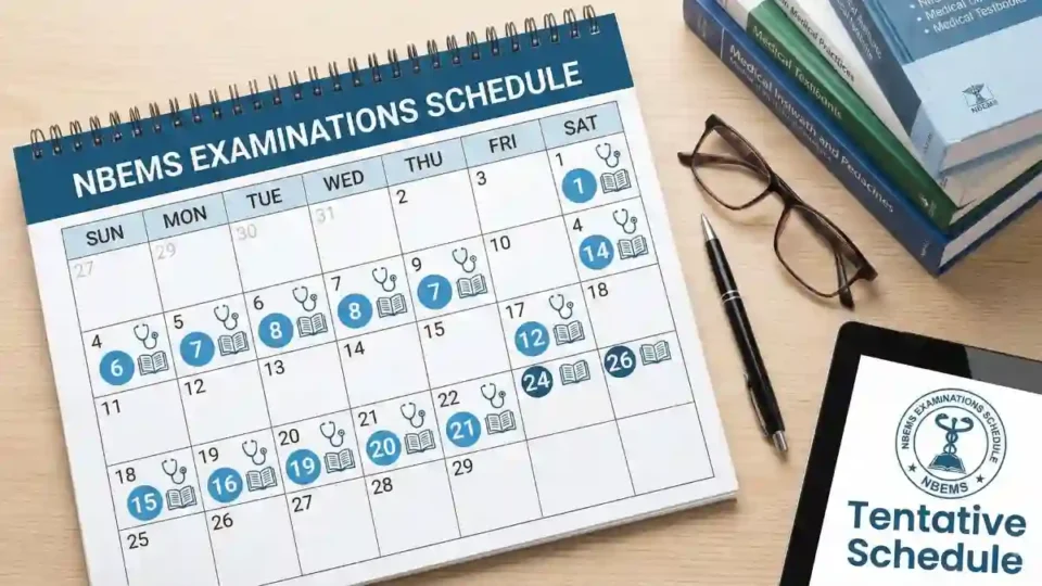 NBEMS Exam Calendar 2026