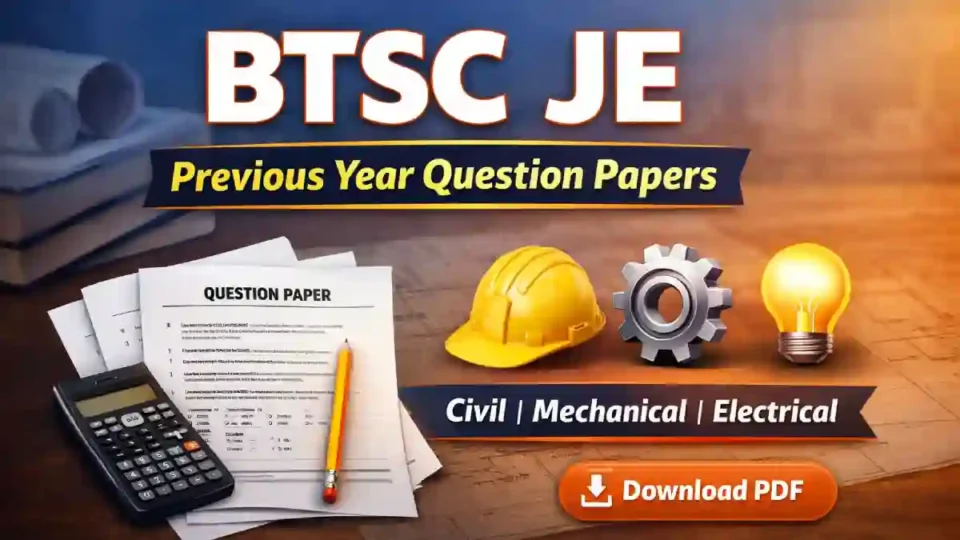 BTSC JE Previous Year Question Paper