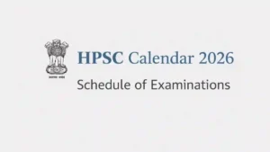 HPSC Exam Calendar 2026