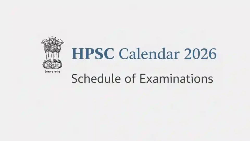 HPSC Exam Calendar 2026